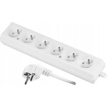 Napájecí kabel Prodlužovací Kabel lištový Jonex 1,5 m 6 ks zásuvek, bílý