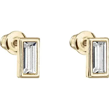 Náušnice Náušnice Truhlička 7x3 pozlaceno Crystal SWAROVSKI