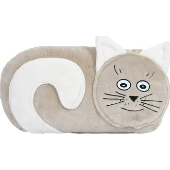 Dekorativní polštářek Tvarovaný polštářek kočička béžová