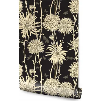 Fototapeta Tapeta Květinový VZOR Rostliny Motýli Můry do Obýváku