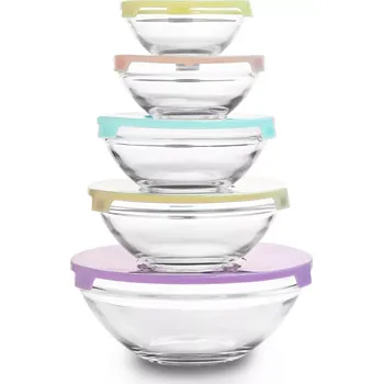 Domácí ventilátor miska sada 5díl.(0.15, 0.25, 0.45, 0.63, 1.15l) sklo/PH mix barev (Anilar 388021)