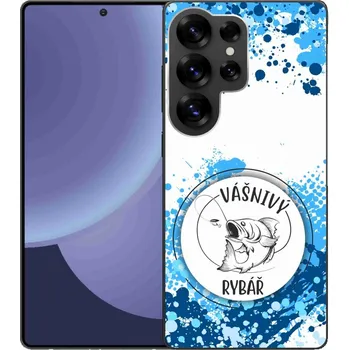 Pouzdro na mobilní telefon Gelový kryt mmCase na Samsung Galaxy S25 Ultra - vášnivý rybář bílé pozadí