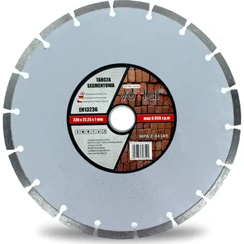 Řezný kotouč Diamantový kotouč segmentový Vorfal V04085 230 mm