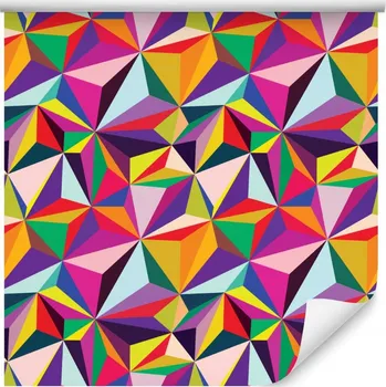 Tapeta Tapeta pro teenagery Barevné geometrické 3D