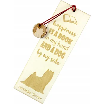Doplněk ke knize Yorkšírský teriér gravírovaná záložka do knihy se psem, jméno psa