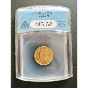 1926 Svatováclavský Dukát certifikace MS62