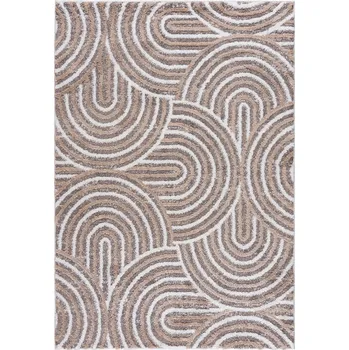 Koberec Moderní koberec Tahos - čáry 1 - béžový/hnědý Rozměr koberce: 80x150 cm