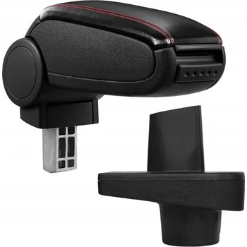 Loketní opěrka PROTEC Loketní opěrka Renault Clio 4 syntetická kůže černá, červené prošití