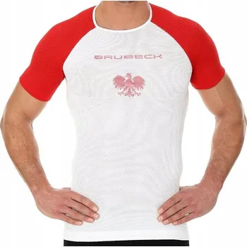 Pánské tričko Brubeck SS12070 3D Funkční tričko Husar PRO bílo-červené S