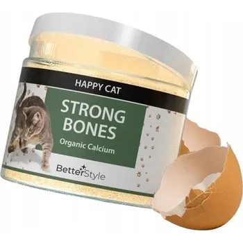 Krmivo pro kočku BETTERSTYLE Happy Cat doplněk stravy pro kočky vápník z vaječných skořápek kolagen BARF