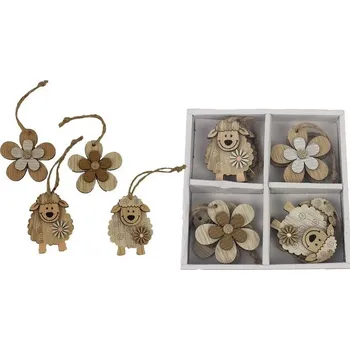 Velikonoční dekorace Jarní dekorace, 8 kusů, k zavěšení