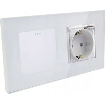 Elektrická zásuvka ELEKTRICKÁ ZÁSUVKA PLUS VYPÍNAČ 1G SKLO