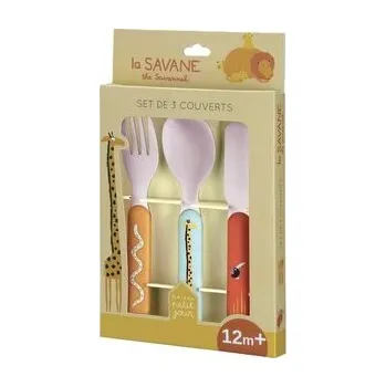 Zestaw sztućców dla dziecka 3el Sawanna