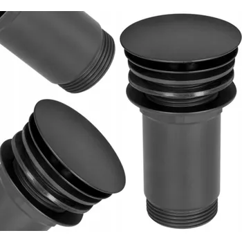 Sifon AUTOMATICKÁ VÝPUST/ZÁTKA KLIK-KLAK PRO UMYVADLO ČERNÁ