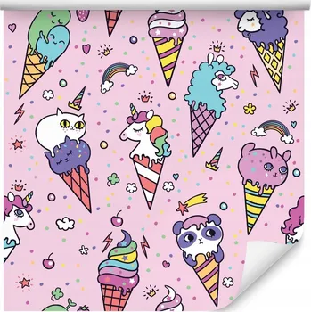 Fototapeta Tapeta pro děti Ledové ZVÍŘÁTKA koťátka pandy