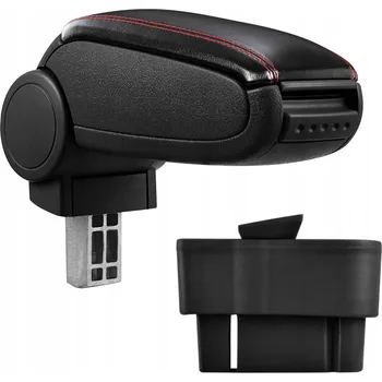 Loketní opěrka PROTEC Loketní opěrka Opel Corsa D syntetická kůže černá, červené prošití 2