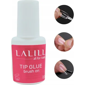 Průmyslové lepidlo Rychleschnoucí lepidlo na tipy na nehty, silné, průhledné (clear) se štětečkem, 7,5 g