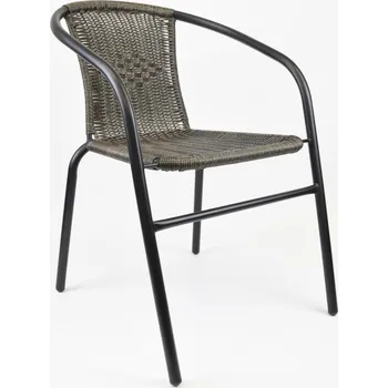 Zahradní bistro židle, stohovatelná, tmavě šedá