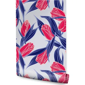 Fototapeta Tapeta do jídelny květiny tulipány listy rostliny