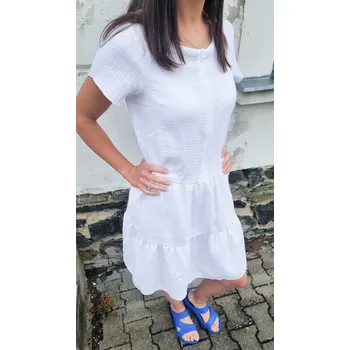 Dámské šaty Kulišárny Dámské mušelínové BOHO šaty SNOW VELIKOST: 40-42