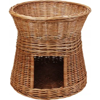 Pelíšek pro psa Proutěná budka s pelíškem – Proutěný domeček – Proutěný pelíšek