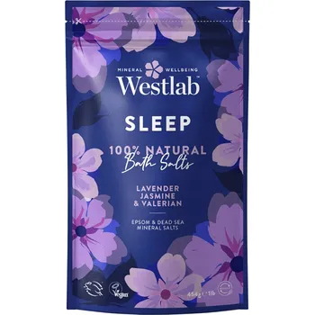Westlab Sleep Bath Salts uklidňující sůl do koupele Levandule & Jasmín & Valerián 454 g