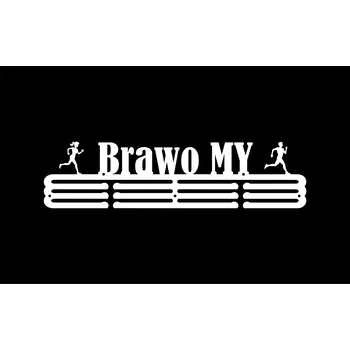 Věšák Brawo My #2 BÍLÝ Věšák na medaile 60cm KOVOVÝ