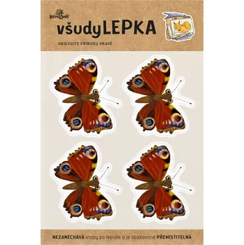 omalovánky Lesní svět všudyLEPKA vel. 1 -019 - Babočka paví oko 4x