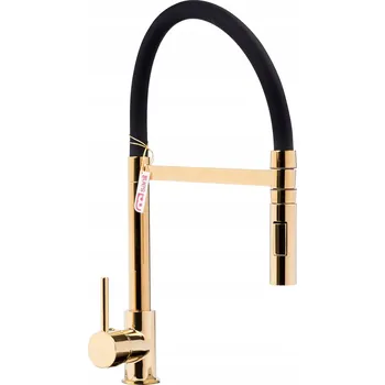 Vodovodní baterie Kuchyňská stojánková baterie Msanit Null, černá/zlatá