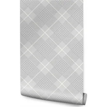 Fototapeta Dekorativní tapeta do obýváku šedá jemná mřížka