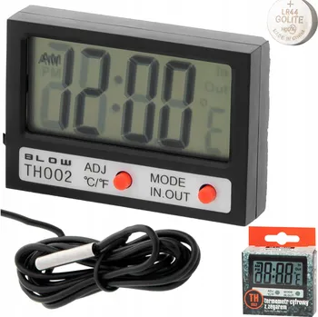 Domácí teploměr DIGITÁLNÍ TEPLOMĚR LCD S SONDOU A HODINAMI PRO AKVÁRIUM A TERÁRIUM