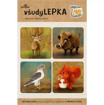 Výuková hračka Lesní svět Lesní svět všudyLEPKA Mix lesní zvířátka 2