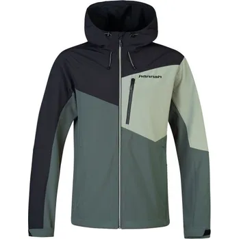Pánská móda Pánská softshellová bunda Hannah MONTY XXL Tmavě zelená, Černá, Světle zelená