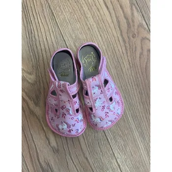 Dívčí bačkory Barefoot bačkory/přezůvky - Jednorožec, KTR barefoot Velikost: 33