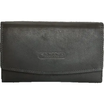 Peněženka Černá kožená peněženka orientovaná jako oboustranná