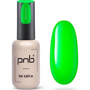 Lak na nehty PNB UV/LED Strong Iron Gel neonově zelený 8 ml modelovací Gel na nehty