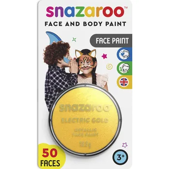 Výtvarná barva Snazaroo barva na obličej metalická18ml- zlatá na blistru