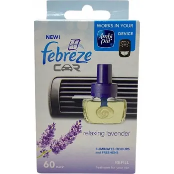 Vůně do auta FEBREZE CAR DEo osvěžovač do auta relaxing lavender Levandule náplň 7ml