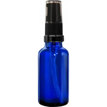 SKLENĚNÁ LAHVIČKA MODRÁ 30 ml S PUMPIČKOU