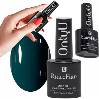 Přípravek na nehty TMAVĚ ZELENÝ HYBRIDNÍ LAK NA NEHTY S LESKEM UV LAK OnlyU/L069