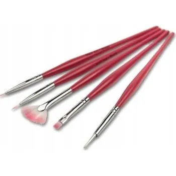 Kosmetický štětec Sada štětců NA gel 5 KS zebra štětec 04