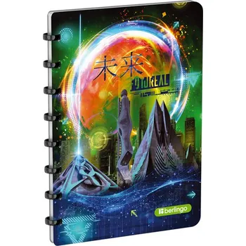 Set školních potřeb Notatnik z wymiennym wkładem "Futureal", A5, 80gsm, z linijką, Beringo