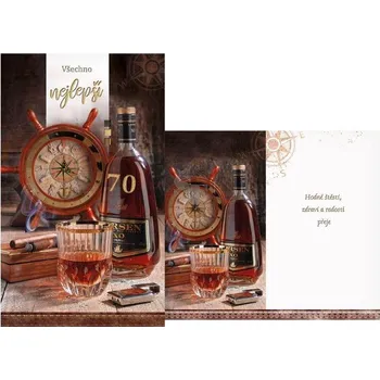 Blahopřání srdečné 70. M11-563T s textem