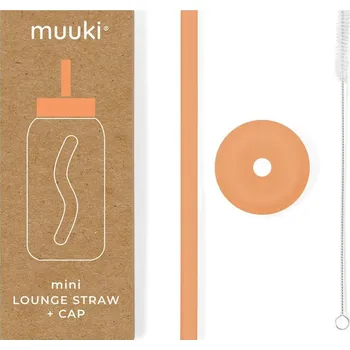Láhev MUUKI Mini Lounge brčko + víčko Tropical Papaya