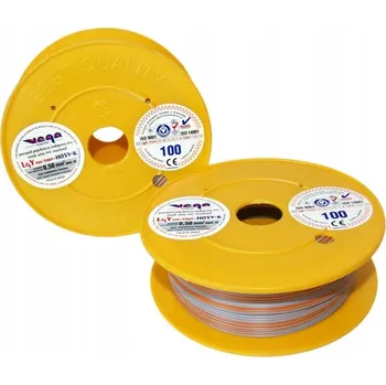 elektrický kabel Kabel LGY/H05V-K 0,50 mm2 100 m Šedá/Oranžová.