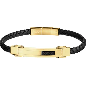 Náramek Náramek z ušlechtilé oceli a kůže - AZ538-1139