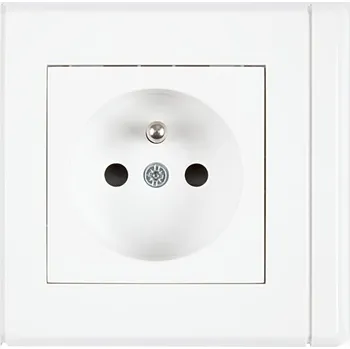 Elektrická zásuvka Bílá nástěnná Elektrická Zásuvka Karlik