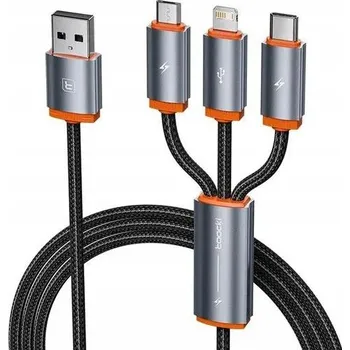 Datový kabel Kabel Egadżecik USB - USB typ C / microUSB / Lightning 1,2 m červený