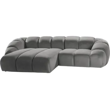Pohovka Micadoni Sametová rohová pohovka Diana 294 cm, levá