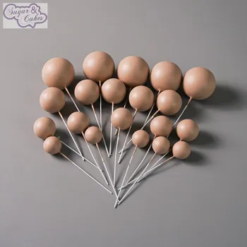 Jedlá dekorace na dort Sugar and Cakes SADA ZÁPICHŮ - BALÓNKY CAPPUCCINO 20ks